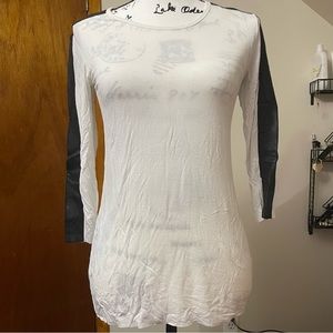 * Bailey 44 faux leather lined top